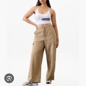 Athleta Tan Wide-Leg Pants